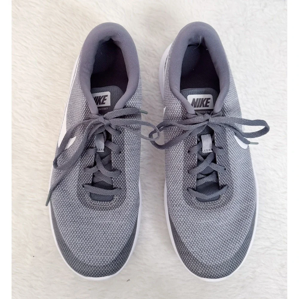 Nike Flex Experience RN 7 Shoes Womens Sz 8.5 Gray White Trainers Sneakers - Picture 3 of 9